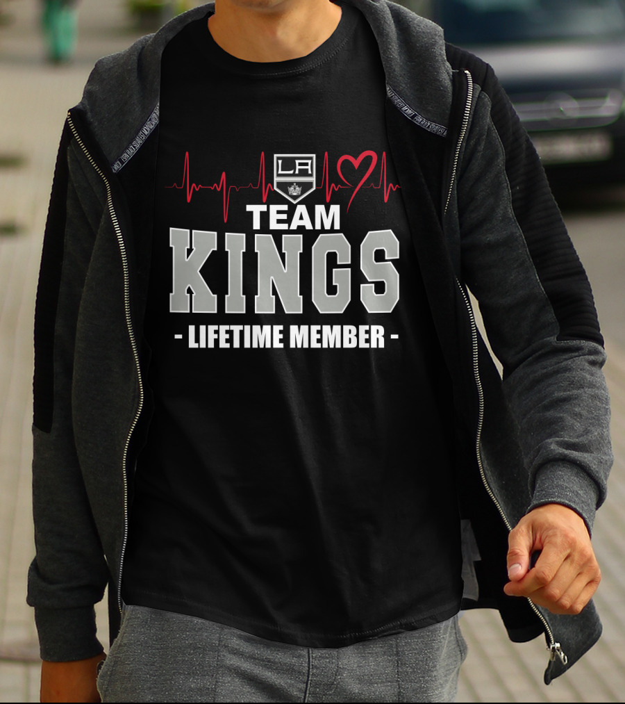 Team Los Angeles Kings Lifetime Member Heartbeat Love T-Shirt