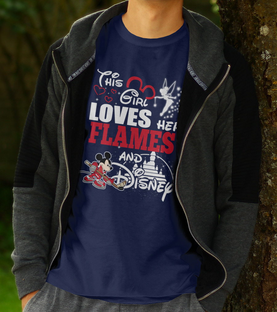 This Girl Loves Her Flames And Disney T-Shirt