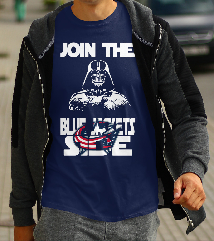 Join The Blue Jackets Side T-Shirt