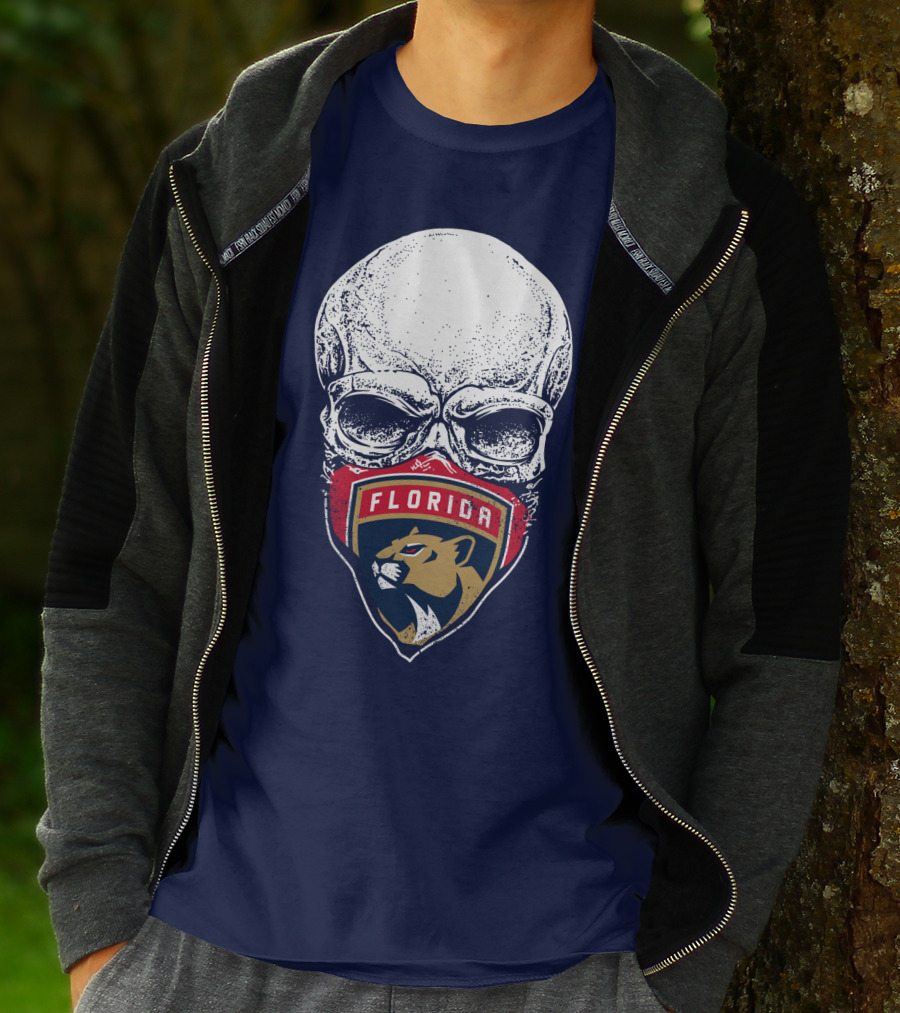 Florida Panthers Skull Logo Mask T-Shirt