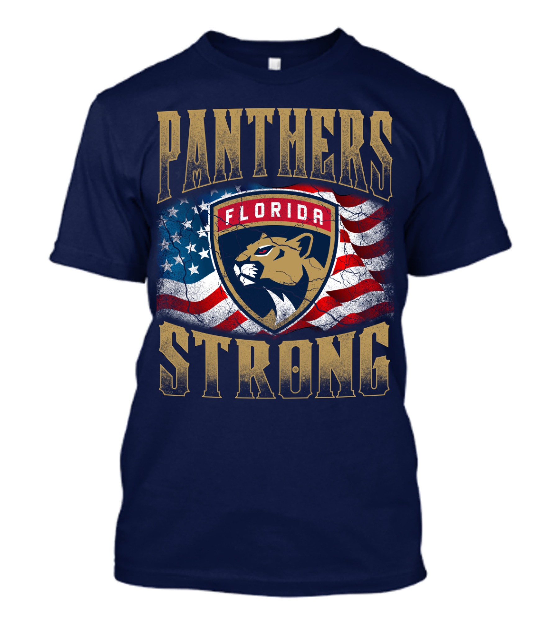 Panthers Strong Florida American Flag T-Shirt