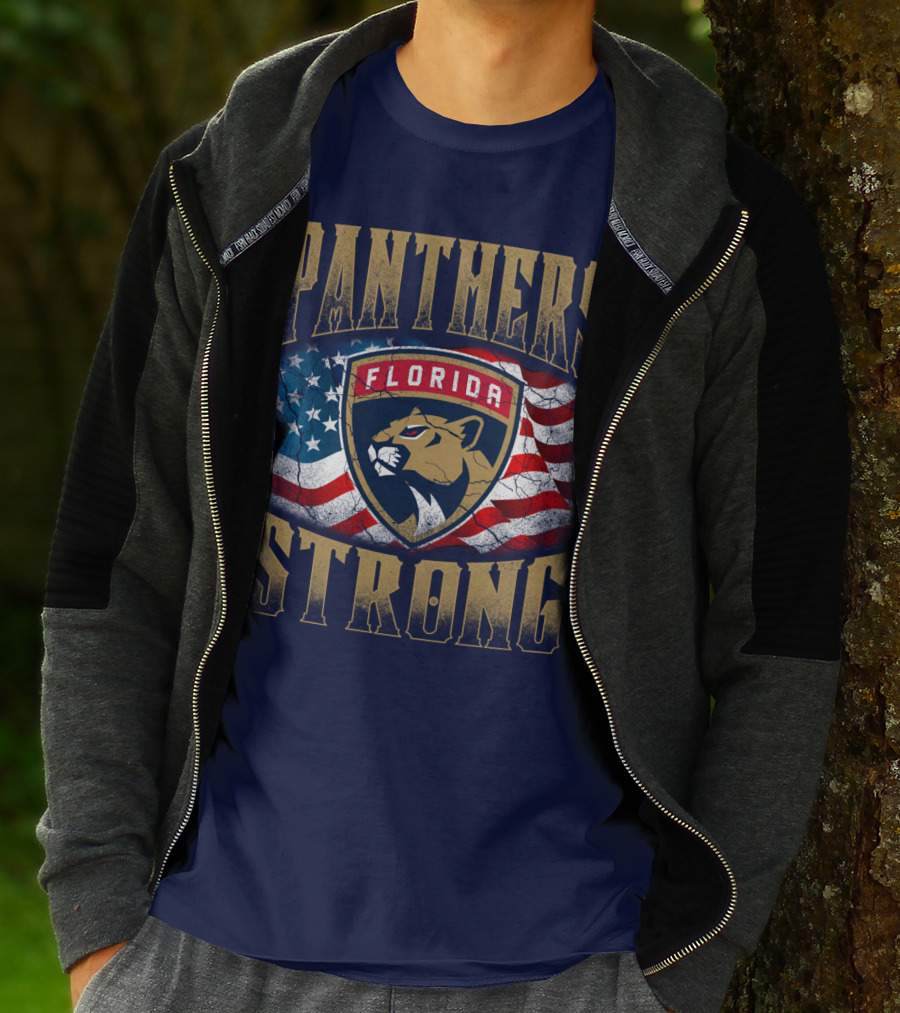 Panthers Strong Florida American Flag T-Shirt