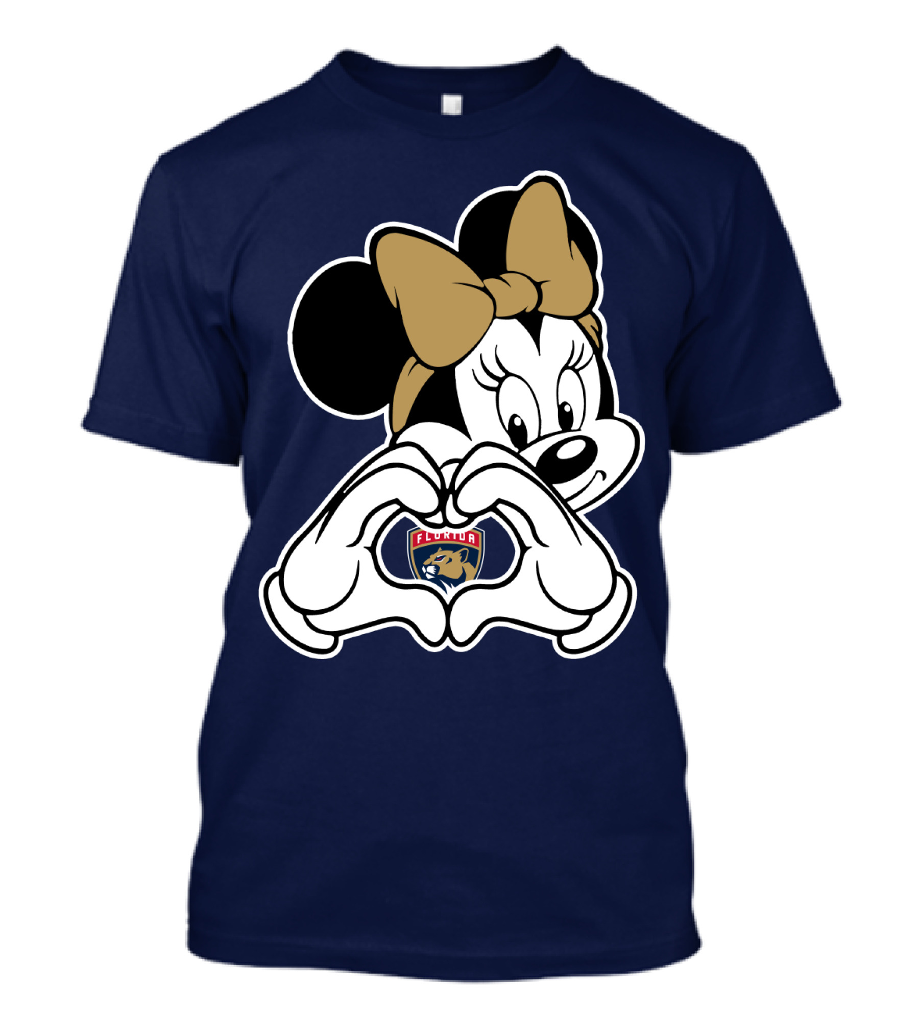 Florida Panthers Minnie Heart Hands T-Shirt