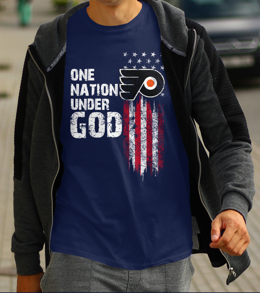 One Nation Under God Philadelphia Flyers T-Shirt
