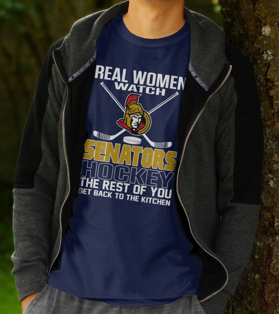 Real Women Watch Senators Hockey T-Shirt