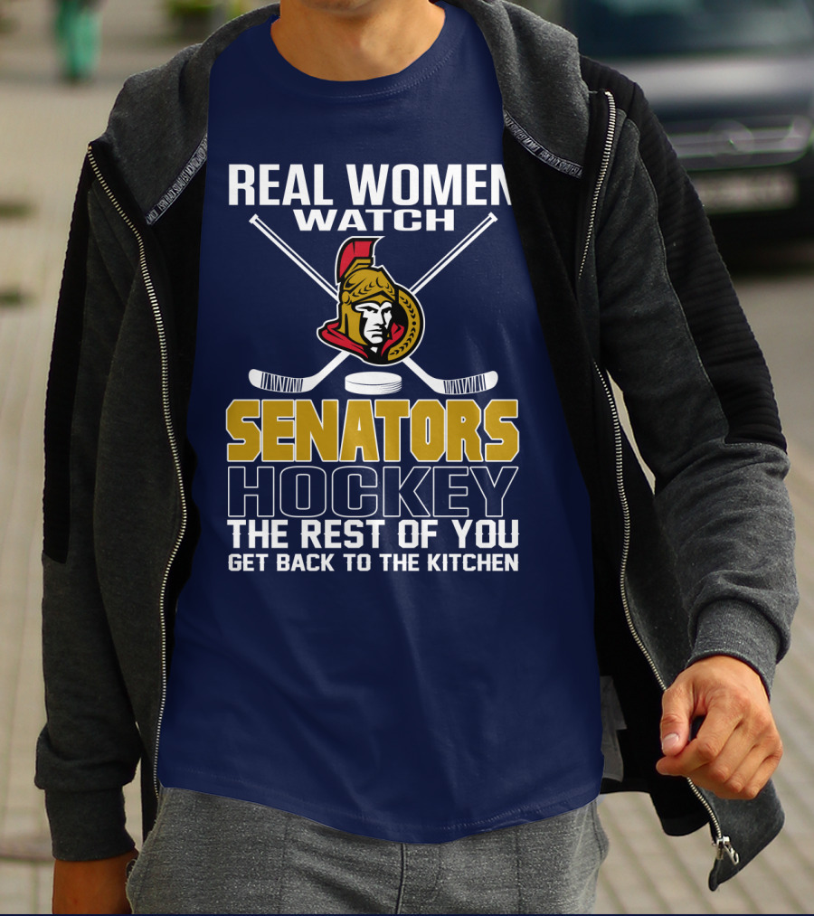 Real Women Watch Senators Hockey T-Shirt