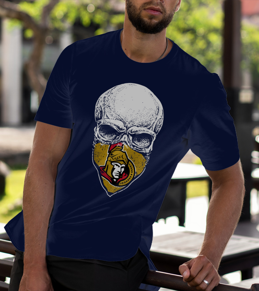 Ottawa Senators Skull Mask T-Shirt