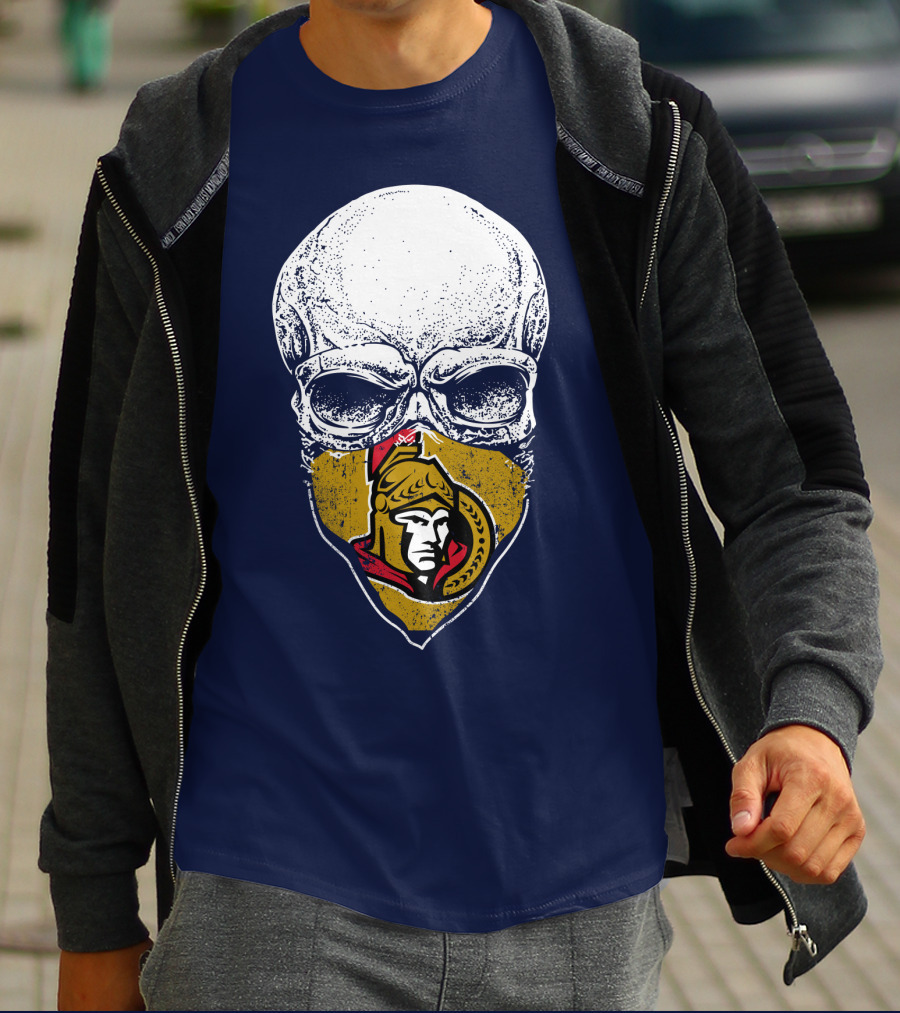 Ottawa Senators Skull Mask T-Shirt
