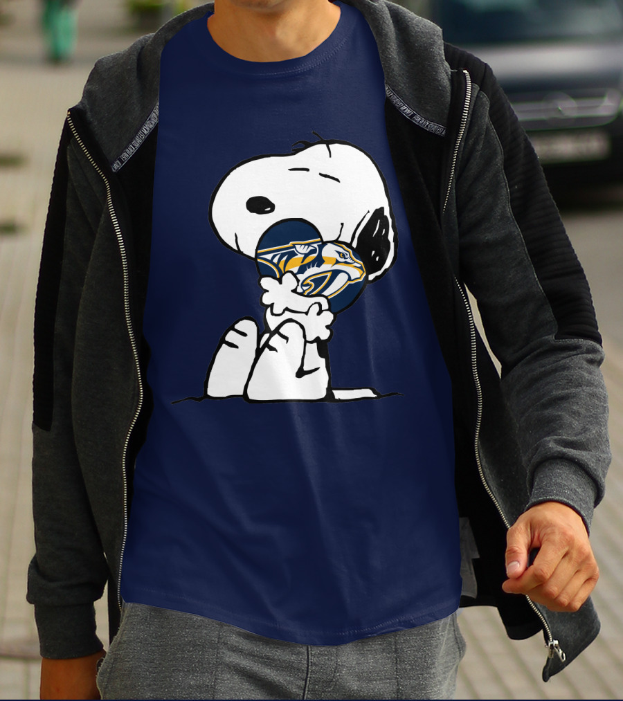 Snoopy Hugging Nashville Predators T-Shirt