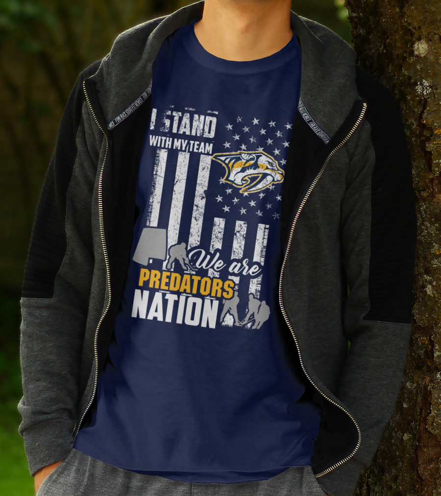 I Stand With My Team We Are Nashville Predators Nation T-Shirt