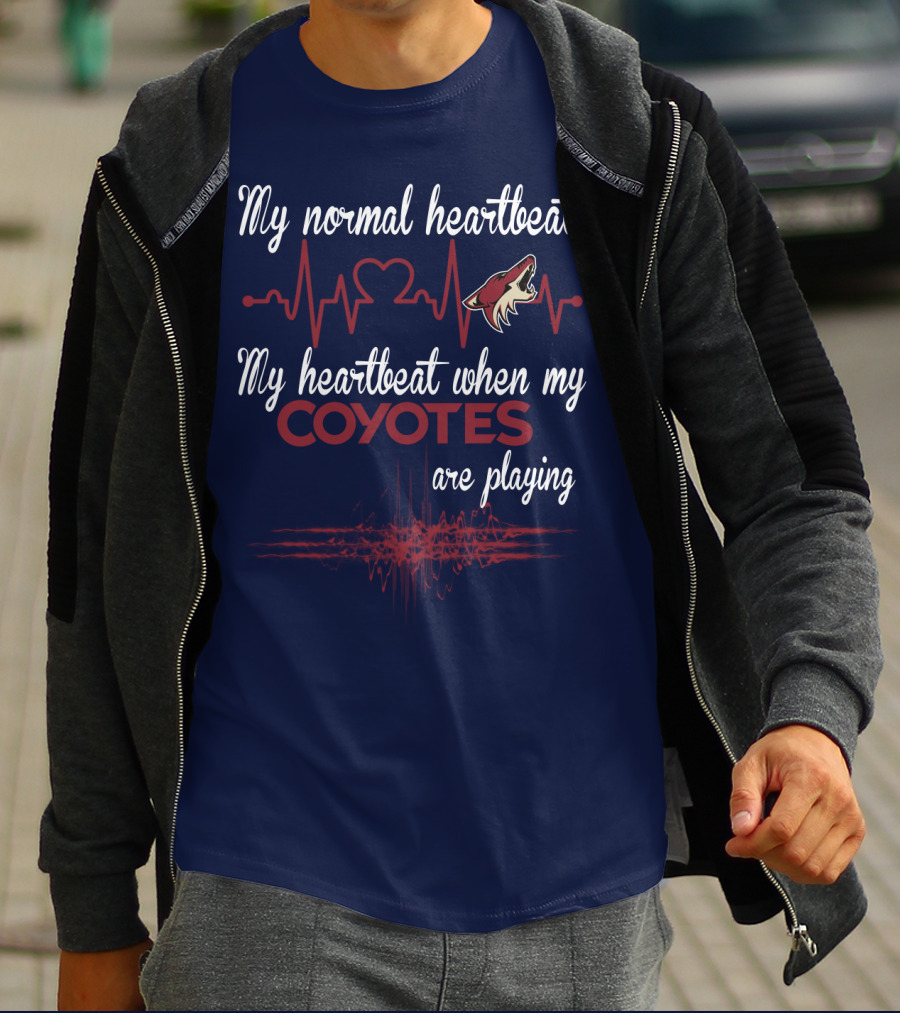 My Normal Heartbeat My Heartbeat When My Arizona Coyotes Are Playing T-Shirt