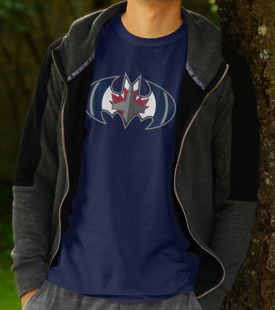 Winnipeg Jets Batman Logo Mashup T-Shirt