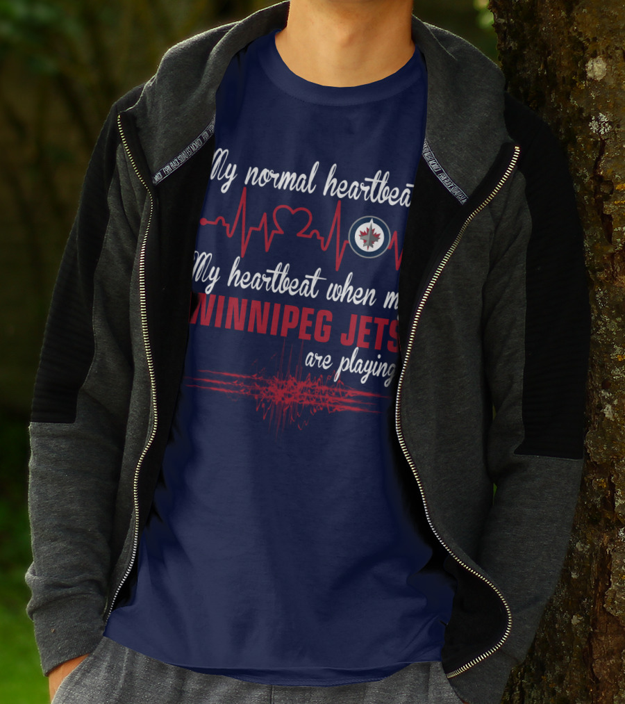 My Normal Heartbeat My Heartbeat When My Winnipeg Jets Are Playing T-Shirt