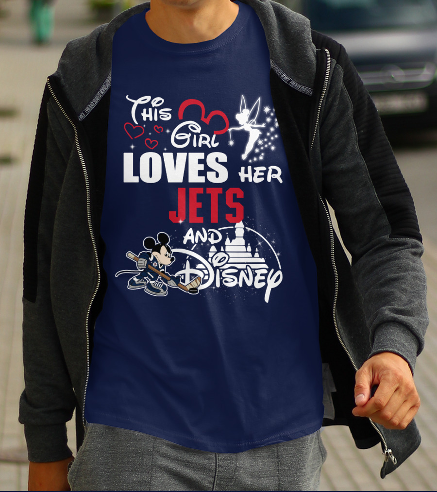 This Girl Loves Her Winnipeg Jets And Disney T-Shirt