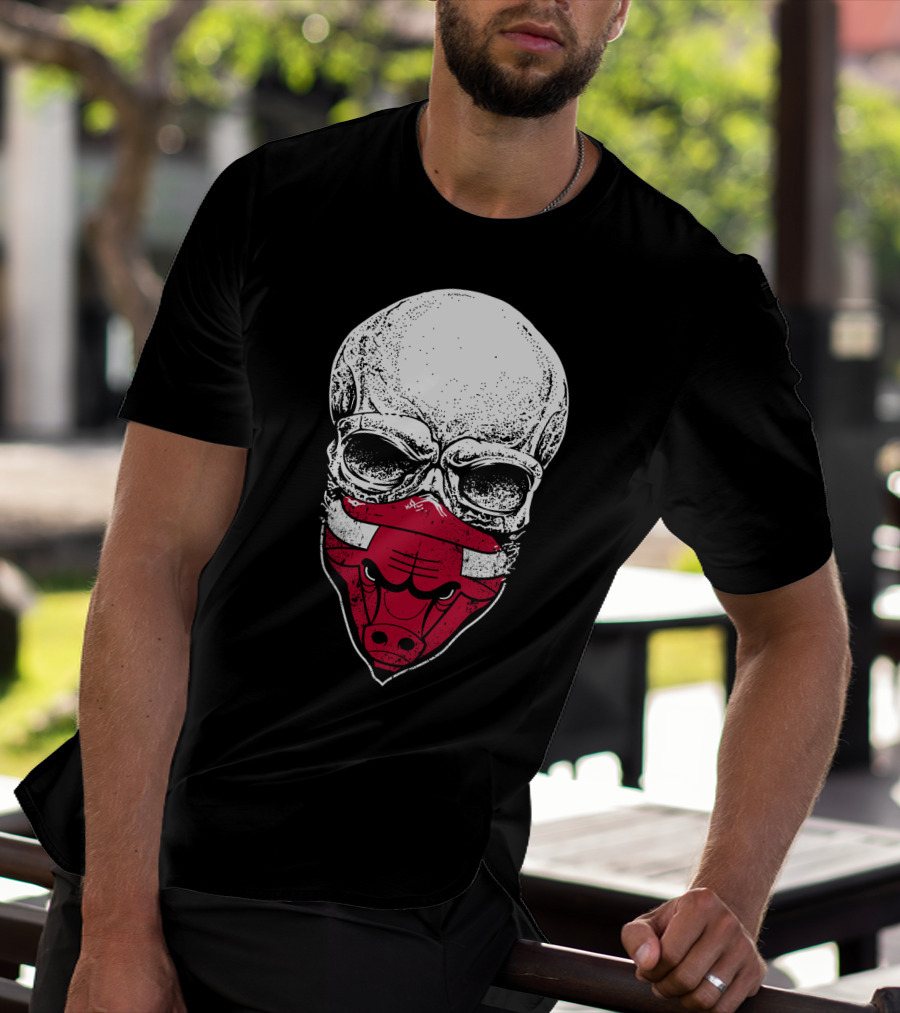 Chicago Bulls Skull Bulls Face T-Shirt