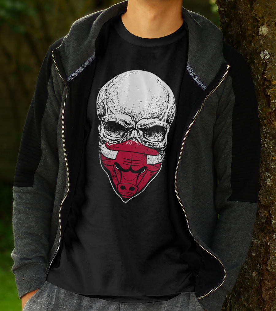 Chicago Bulls Skull Bulls Face T-Shirt