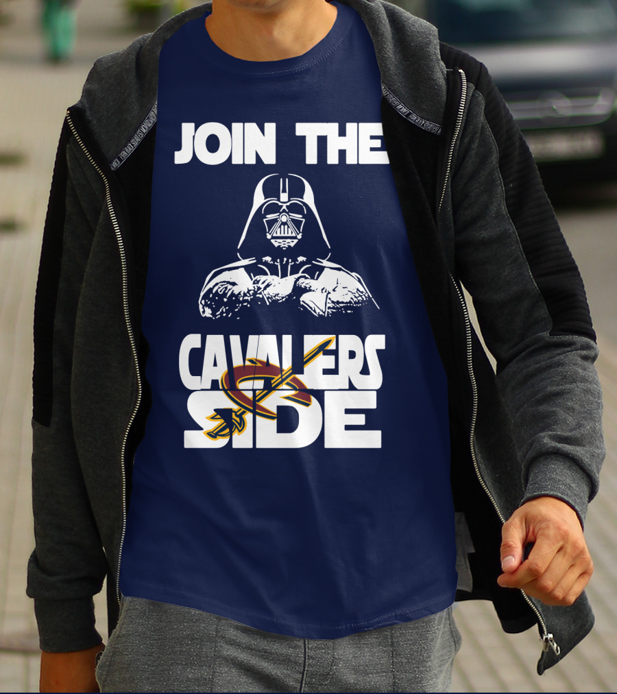 Join The Cavaliers Side Cleveland Cavaliers Star Wars Darth Vader T-Shirt