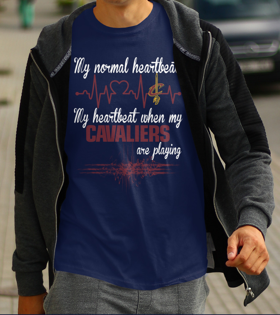My Normal Heartbeat My Heartbeat When My Cavaliers Are Playing Cleveland Cavaliers T-Shirt