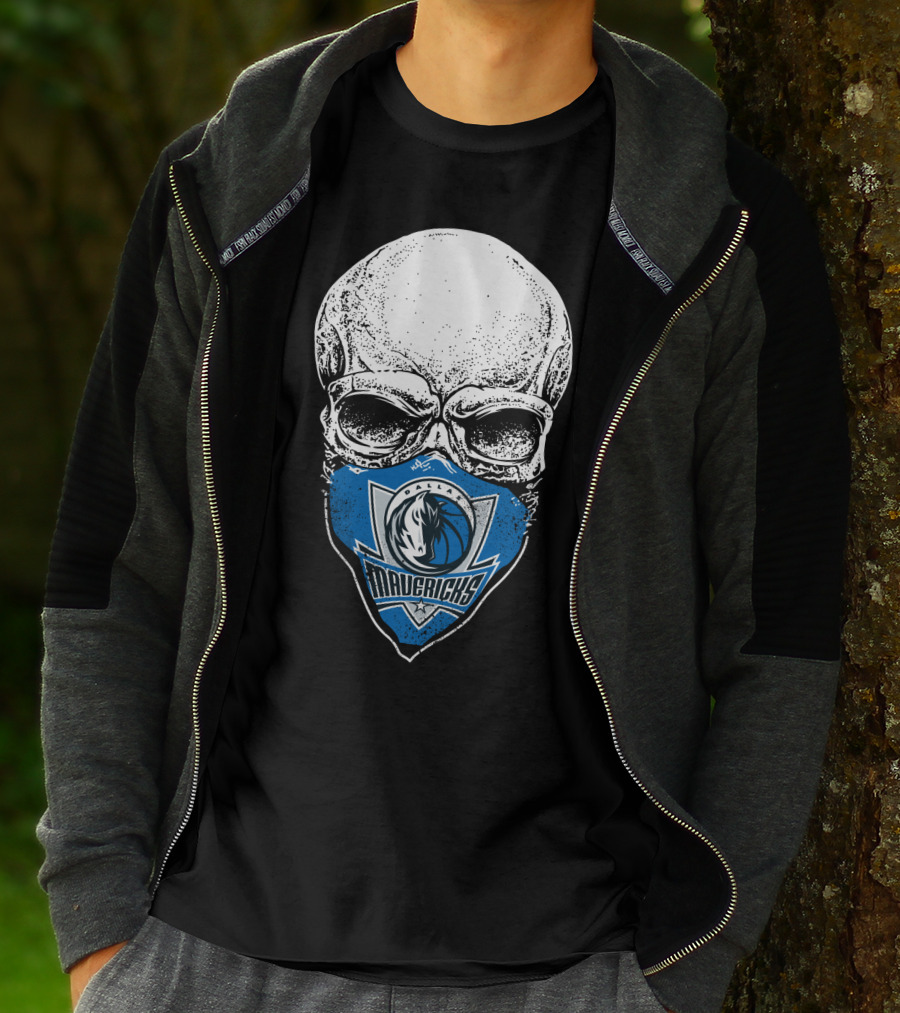 Dallas Mavericks Skull Mask T-Shirt