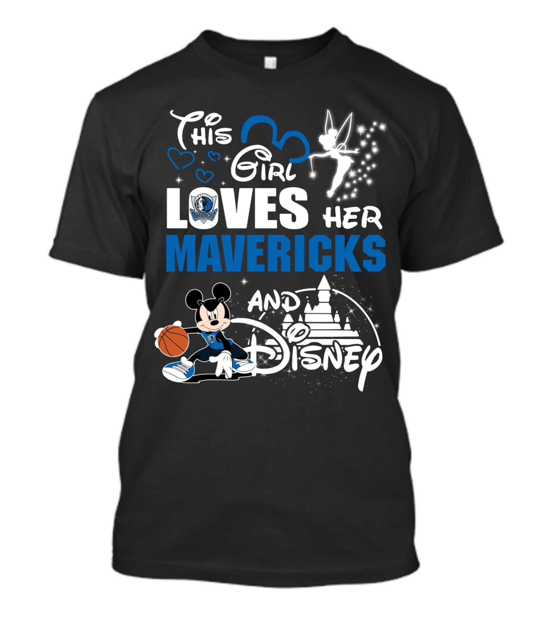 This Girl Loves Her Dallas Mavericks And Disney T-Shirt