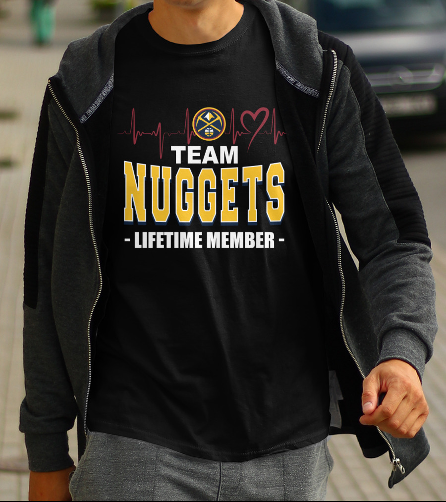 Team Denver Nuggets Heart Lifetime Member T-Shirt