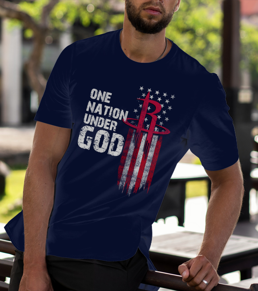 One Nation Under God Houston Rockets T-Shirt