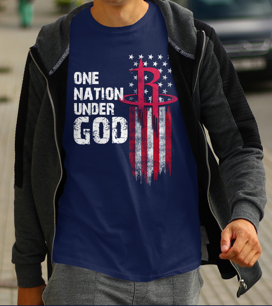 One Nation Under God Houston Rockets T-Shirt