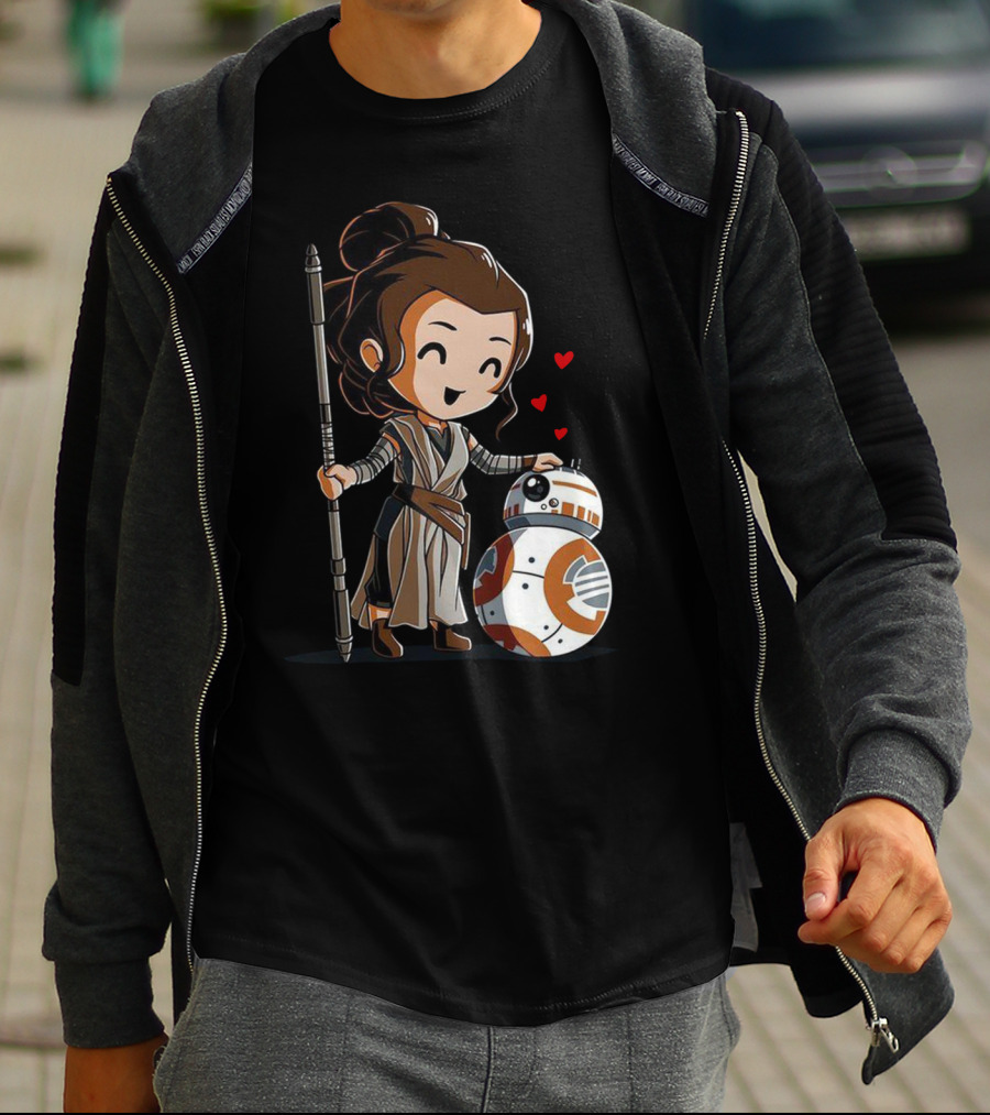 Rey Bb-8 Hearts T-Shirt
