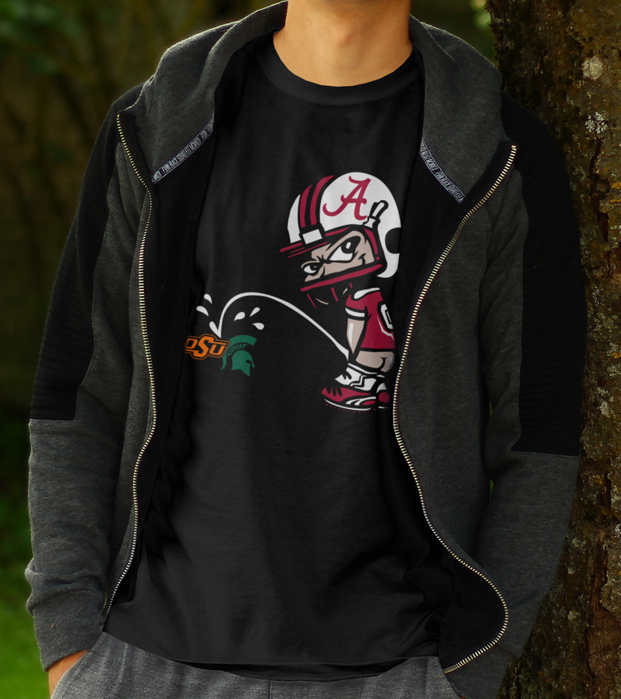 Alabama Crimson Tide Rivalry Spirit With Michigan State And Oklahoma State T-Shirt