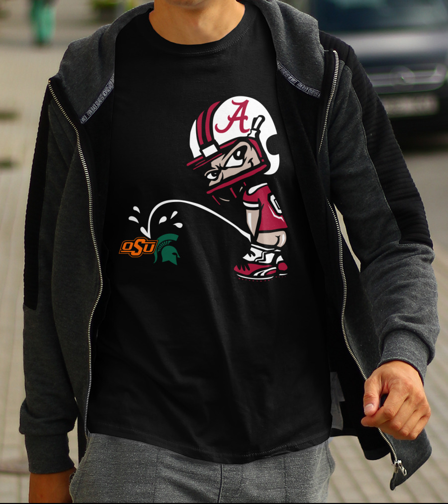 Alabama Crimson Tide Rivalry Spirit With Michigan State And Oklahoma State T-Shirt