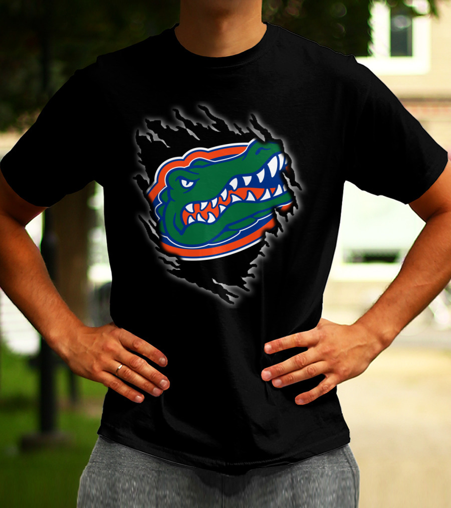 Florida Gators Ripped Claw Mark Gator T-Shirt