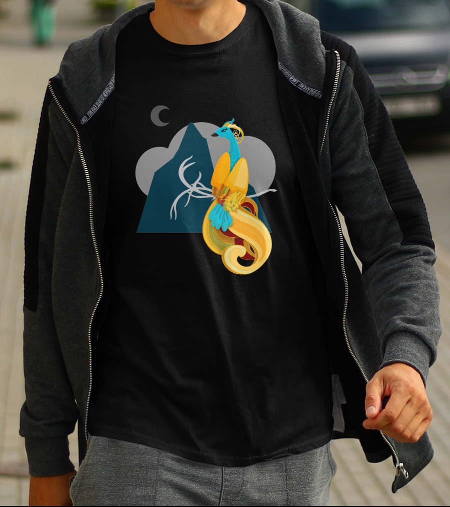 Ibong Adarna Majestic Mountain Moon Scene T-Shirt