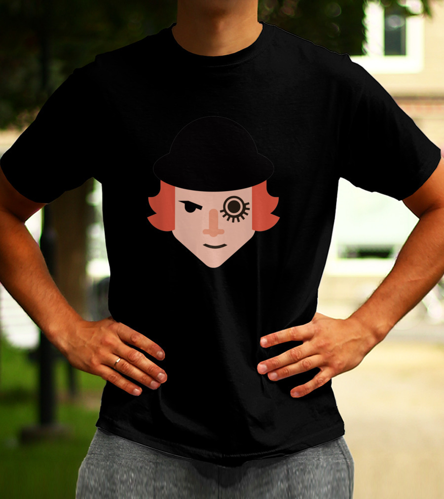 Alex D Clockwork Orange Iconic Bowler Hat Eyelashтересен T-Shirt