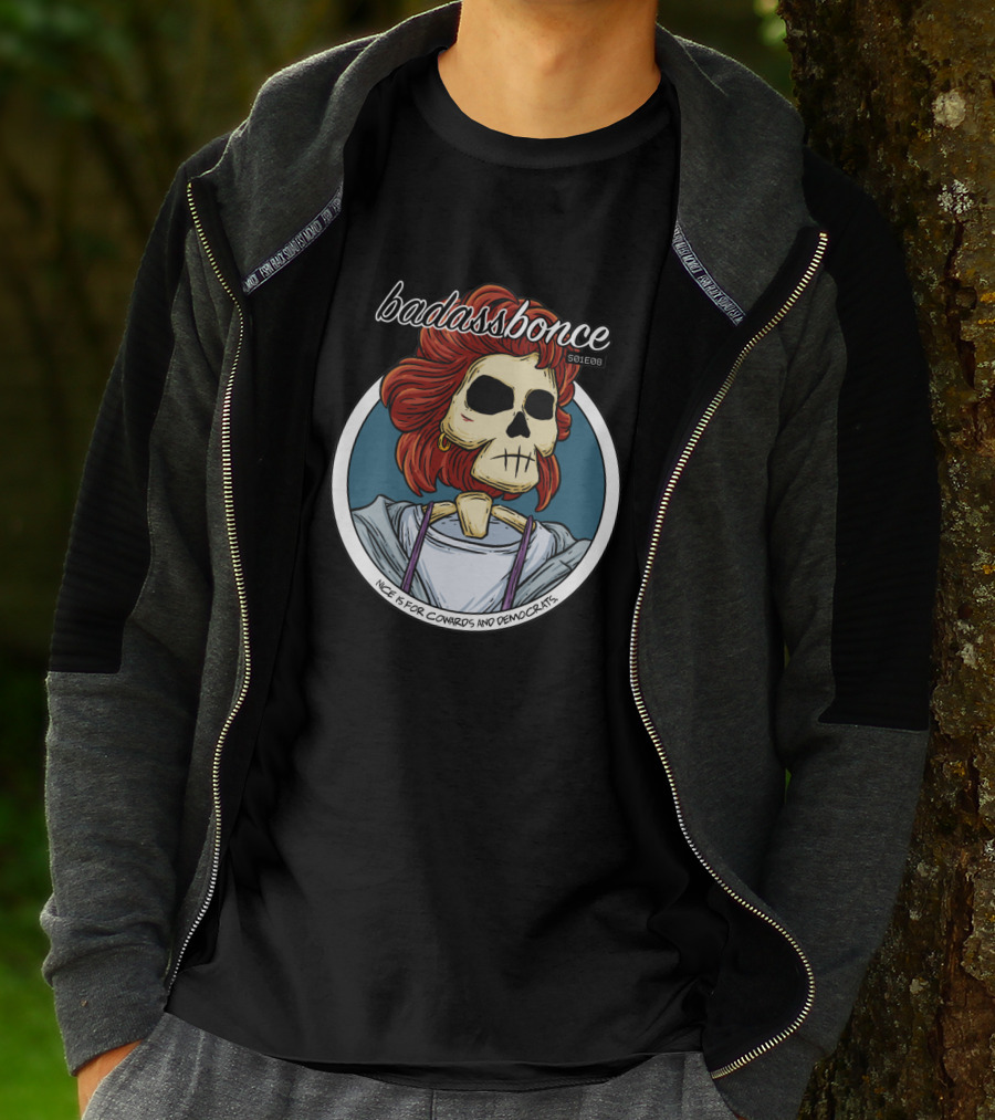 Badassbones 501288 Nice Is For Cowards And Democrats T-Shirt