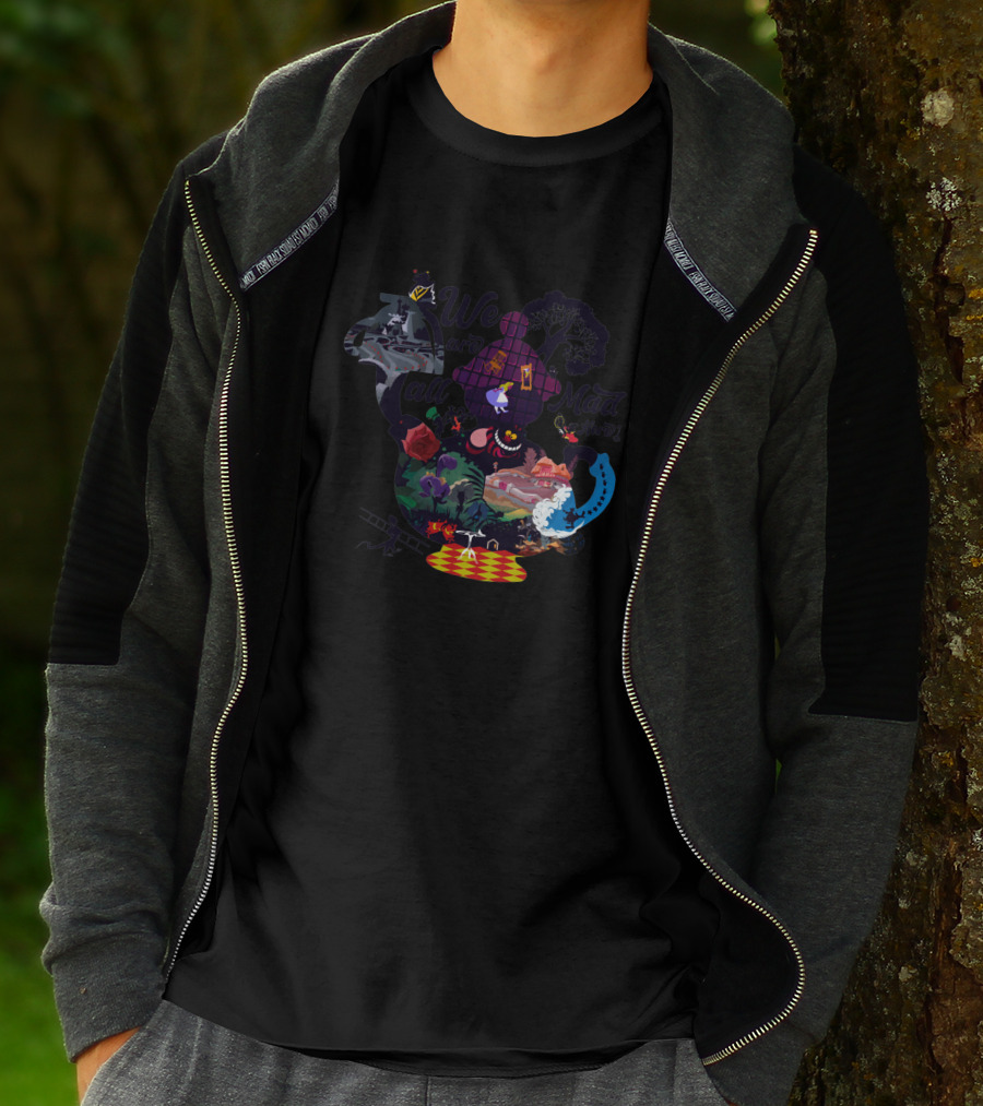 Alice Wonderland We Are All Mad Here Cheshire Cat Adventure T-Shirt