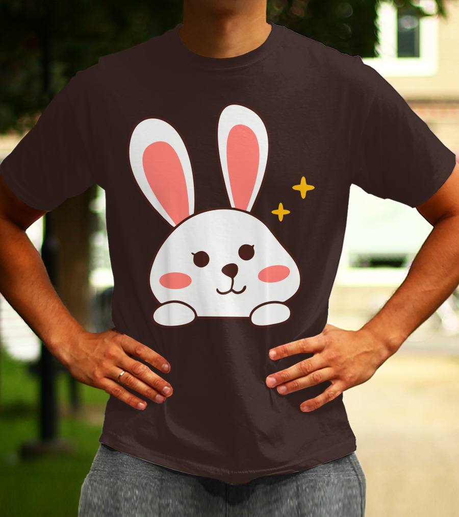 Cute Leveret Bunny Face With Sparkles T-Shirt
