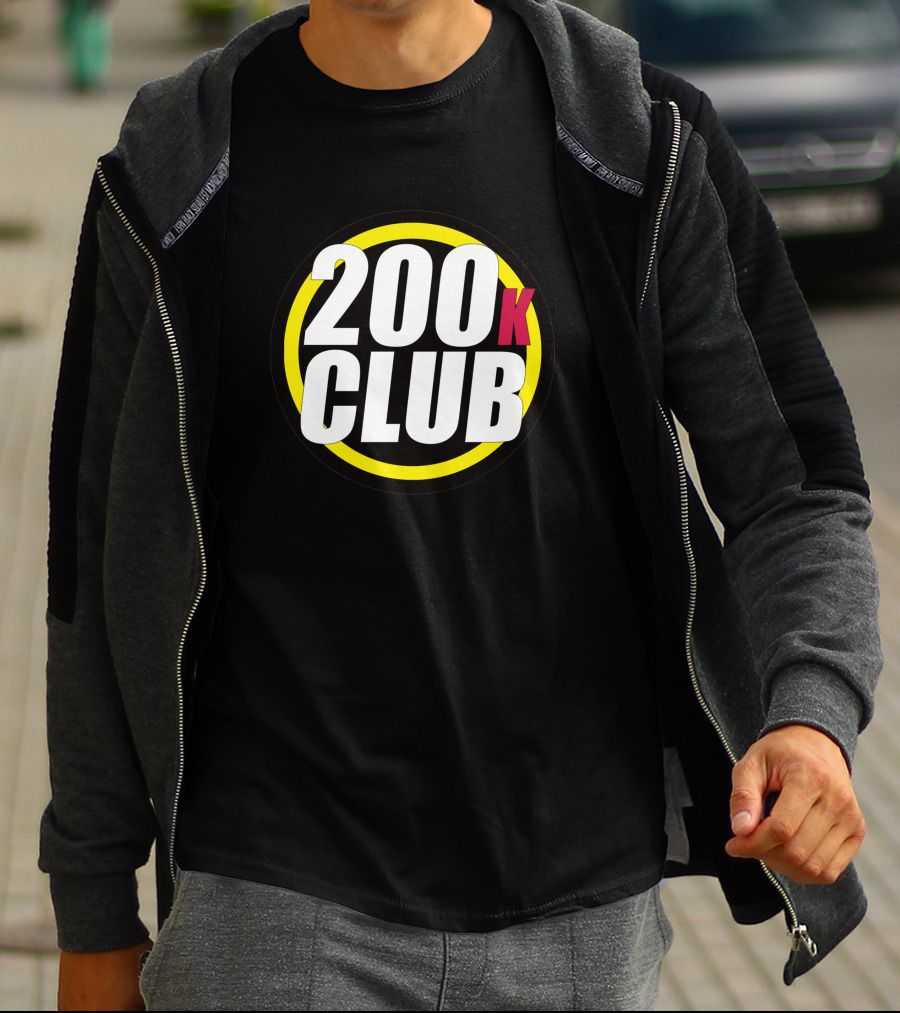 200K Club Dark Edition Bold Yellow Circle T-Shirt