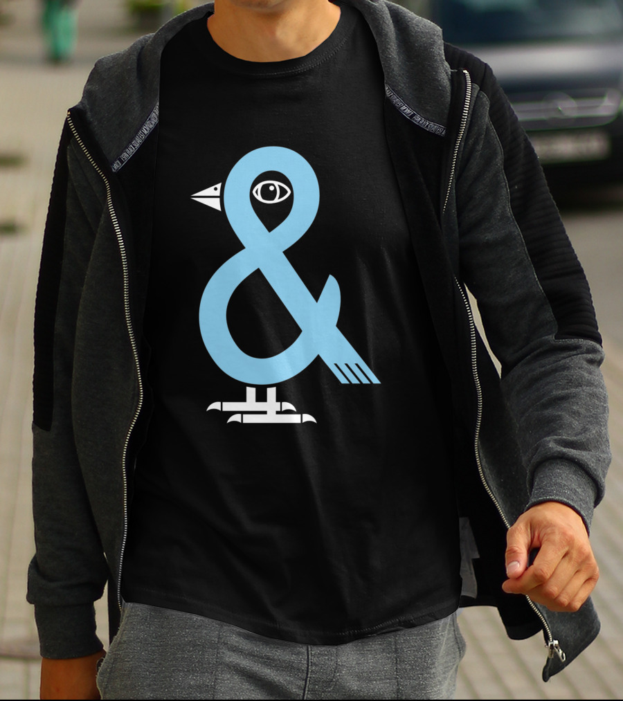 A Bird In The 'And Ampersand Bird Illustration 809179 T-Shirt