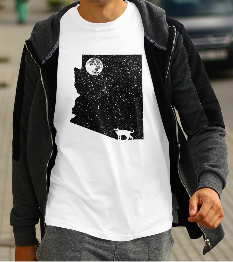 Arizona Cat Moon Silhouette 60047 T-Shirt
