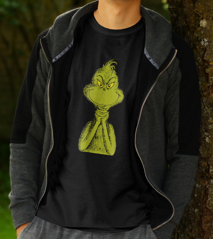 Dr Seuss Classic Sly Grinch Iconic Mischievous Expression T-Shirt
