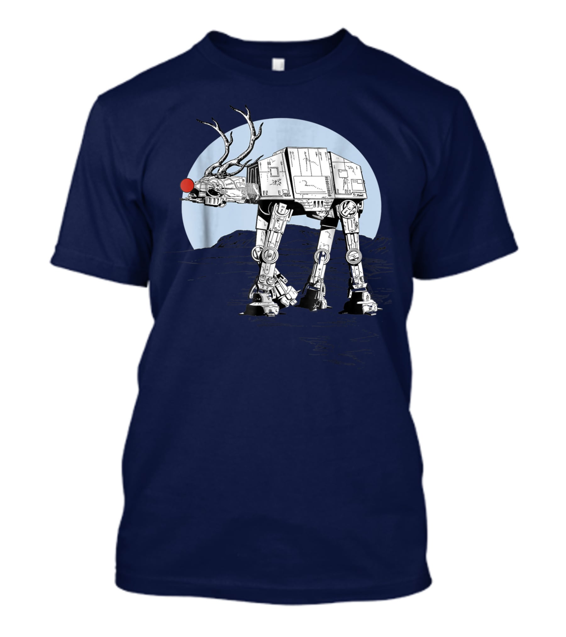 Star Wars Rudolph AT-AT Walker Moonlit Scene T-Shirt