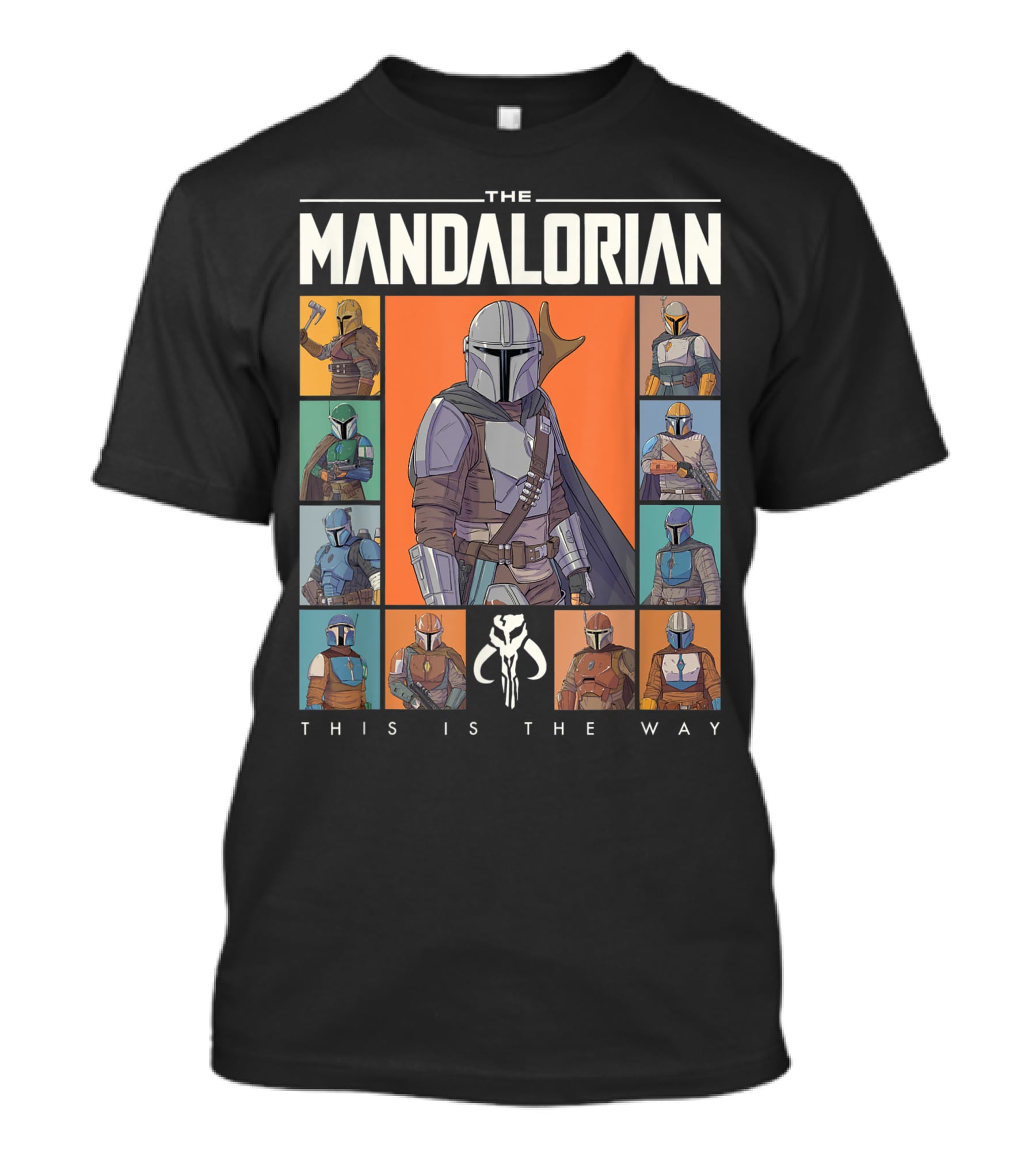 The Mandalorian Character Grid This Is The Way Star Wars T-Shirt