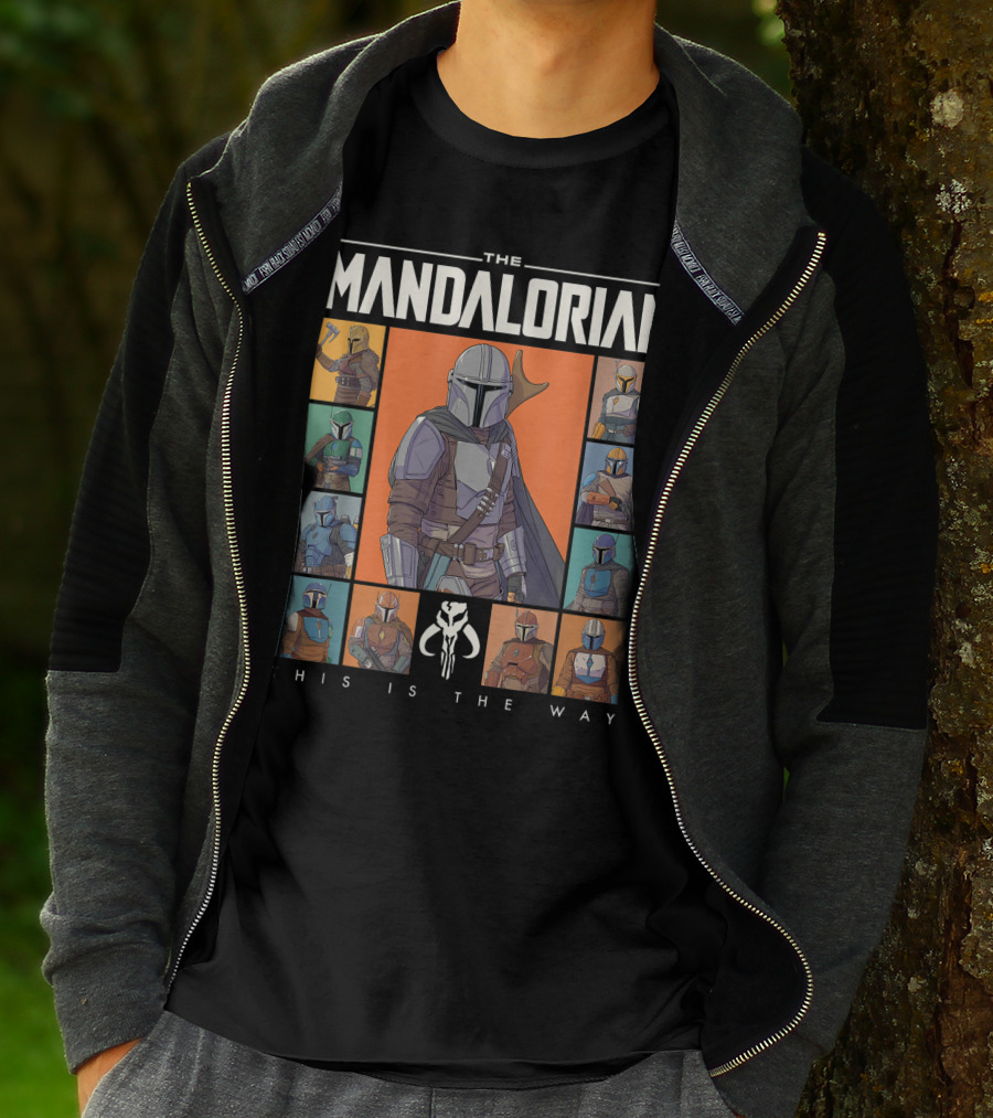 The Mandalorian Character Grid This Is The Way Star Wars T-Shirt