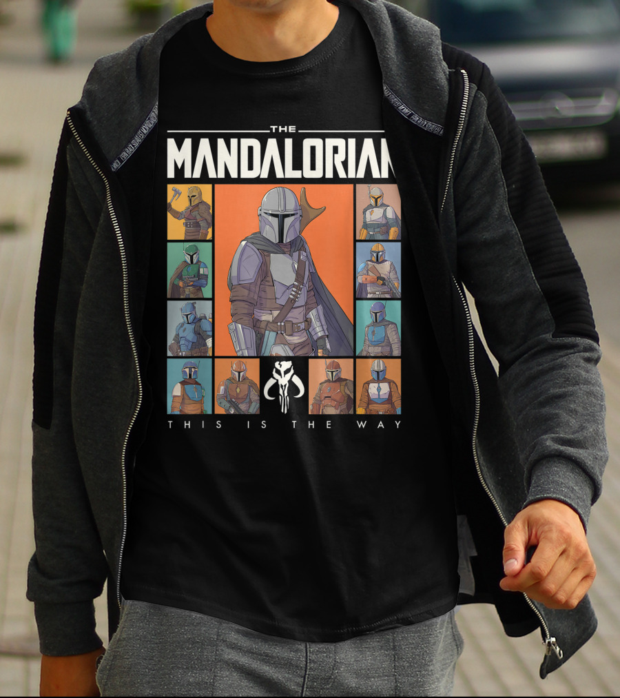 The Mandalorian Character Grid This Is The Way Star Wars T-Shirt