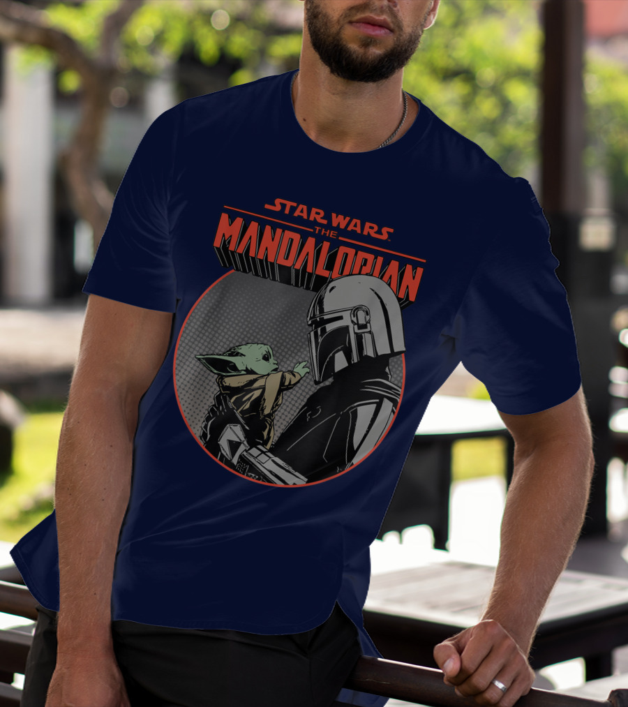 Star Wars The Mandalorian Mando And The Child Vintage Comic T-Shirt
