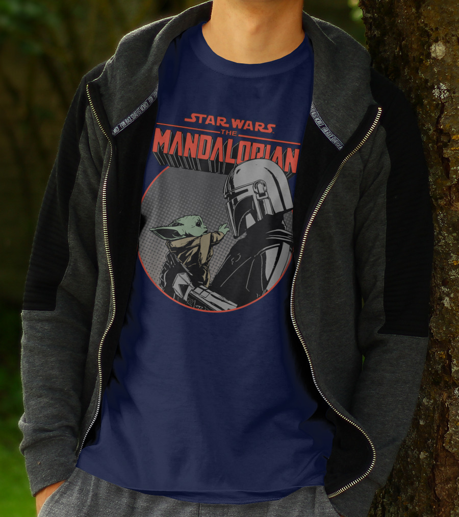 Star Wars The Mandalorian Mando And The Child Vintage Comic T-Shirt