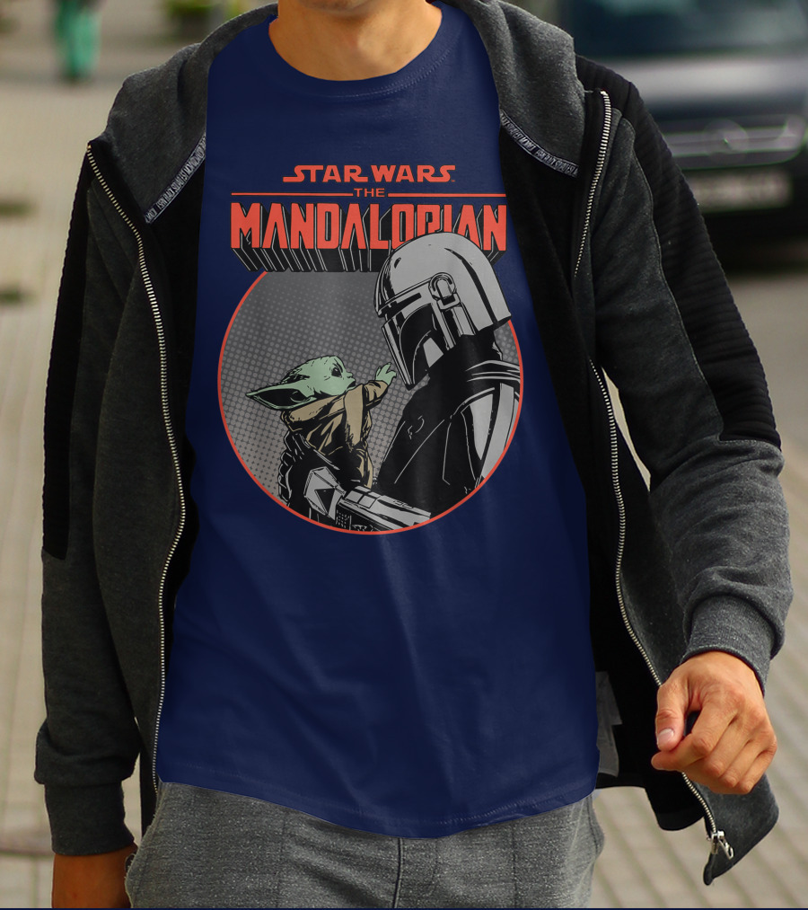 Star Wars The Mandalorian Mando And The Child Vintage Comic T-Shirt
