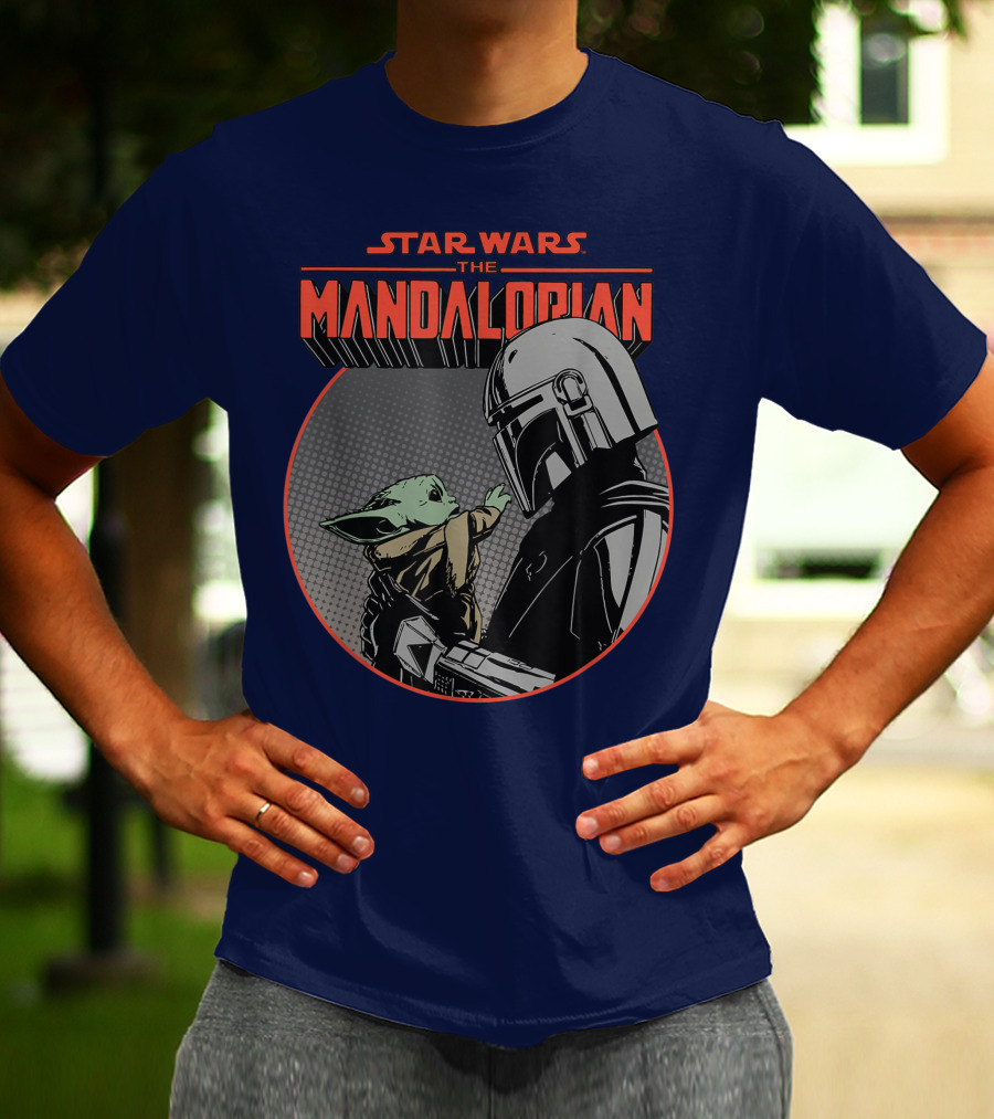 Star Wars The Mandalorian Mando And The Child Vintage Comic T-Shirt