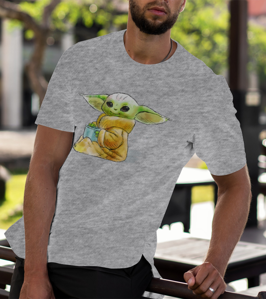 Star Wars The Mandalorian The Child Baby Yoda Drinking Soup T-Shirt