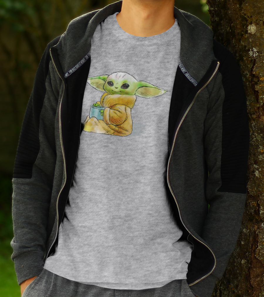 Star Wars The Mandalorian The Child Baby Yoda Drinking Soup T-Shirt